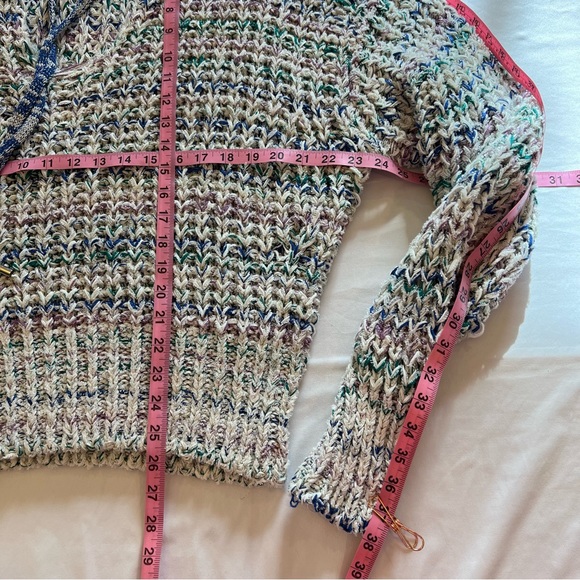 NEW NWOT Isabel Marat Andrea Open Knit Metallic Cropped Sweater Pullover Size 44 - Picture 16 of 16